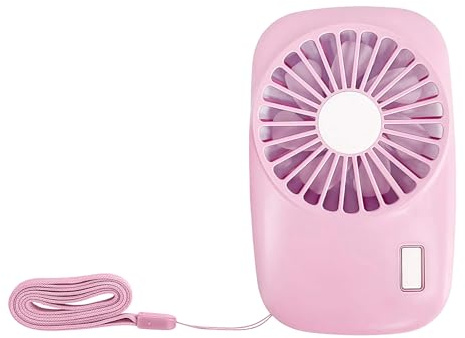 Esoes Mini-Ventilator, leistungsstark, klein, persönlich, tragbar, Geschwindigkeit, verstellbar, USB, wiederaufladbar, Kühlung für Kinder, Mädchen, Damen, Zuhause, Büro, Outdoor, Reisen (Rosa)