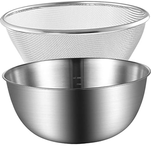 VALICLUD 1 set Scolapasta Acciaio Inossidabile Ciotola per Lavaggio Frutta e Strainer Multifunzionale per Cucina e Drenaggio