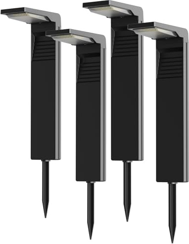 OUSFOT Solarlampen für Außen Garten RGB mit 8 Farbmodi, 2000 mAh Wasserdicht Solar Gartenleuchten für Außen mit 30 LEDs, Solarstrahler für Wege, Partys, Weihnachten, Halloween, 4 Stück