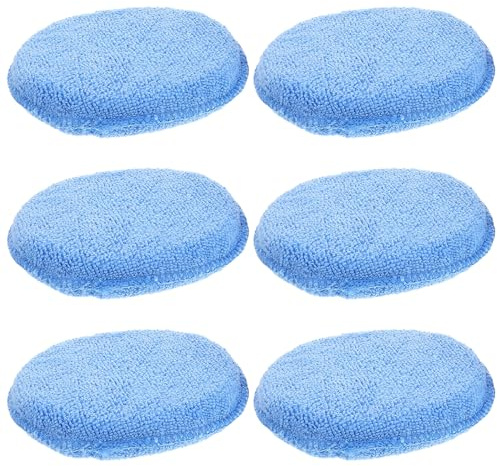 Sosoport 6 Pezzi Spugne Lucidanti per Auto Applicatori Morbidi per Cera Strumenti Manuali Riutilizzabili per Lucidatura e Pulizia Veicoli Pressione per Applicazione Uniforme