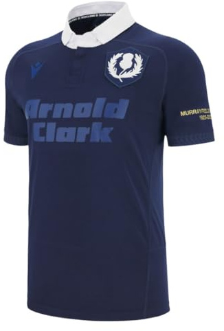Skottland rugby Murrayfield 100 replika tröja för vuxna, Färg: blå, S