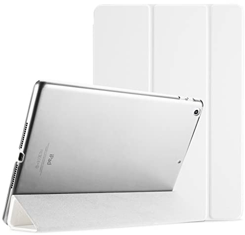 ProCase Hülle für iPad 9.7 2018 iPad 6 Gen /2017 iPad 5 Gen Schutzhülle Case Cover,Dreifach Ultra Dünn Leicht Klapphülle mit Transluzent Rückseite Smart Cover für ipad 9.7 –Weiß VC-IPAD97-YL01-White