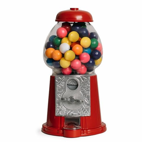 Victory Retro Gumball Machine, Candy Vending Machine for Kids of All Ages, Glass Bowl and Cast Metal Base, Vintage Décor by Funderstood