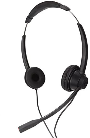 Auriculares de trabajo con cable suaves para audífonos, teléfono fijo, servicio al cliente de oficina