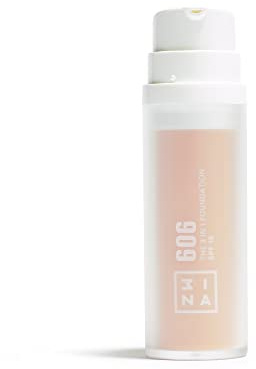 3INA MAKEUP - The 3 in 1 Foundation 606 - Ultraleichtes gelb Foundation 3 in 1 mit Unterton Gelb - Grundierung Concealer & Foundation - Foundation mit SPF15 & Vitamin C - Vegan - Cruelty Free