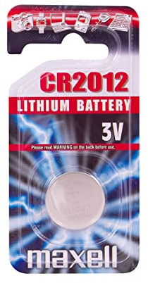 Pilas de botón, Pila de Litio de 3 V para Uso en Juguetes, mandos a Distancia, Llaves del Coche, Relojes, calculadoras, Equipos Deportivos, Dispositivos médicos, Pesos y básculas etc. (CR2012)