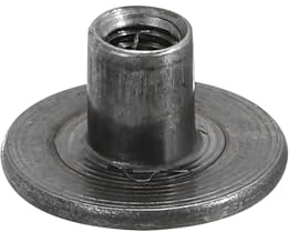 QUARKZMAN Dadi a T M4, 12 Pezzi Dadi a T in Acciaio Al Carbonio con Base Rotonda Saldabili 8mm di Altezza Foro Passante Dadi a Piastra con Filettatura Femmina, Grigio Scuro