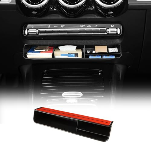 KUNGKIC Pour Mercedes-Benz Classe A B W177 W247 GLA X156 GLB X247 CLA W118 GLE GLS W167 ABS Boîte de rangement centrale de commande automobile Pièces intérieures de l'automobile Accessoires pour