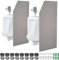 YAGEANNL 2PCS Urinal Divider,Men Urinal Privacy Screen Toilet Partition,Urinal Screen Toilet Partition, Public Health partition Urinal Privacy Screen for Schools Shopping Malls Public (Greyish)