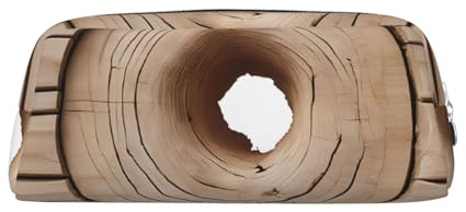 ASPOIJHN Vielseitiges Leder-Federmäppchen mit Holzmaserung, stilvolle Aufbewahrungstasche für Schule, Büro, Schreibwaren, Kosmetiktasche, Münzen, silber, Einheitsgröße, Krawattenetui