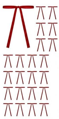 24 Stück Samt-Weihnachtsbaumschleifen, Türgirlande, Dekoration, Vintage-Kranz, Schleife, rustikale Vintage-Hochzeit, Samtband, Geschenkschleifen für Baumkranz, Girlande, Heimdekoration, Innen- und