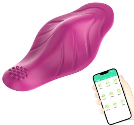 Guspiun APP Fernbedienung Butterfly Vibratoren Tragbarer Klitorisstimulator für Frau Vibration mit 9 Vibrationsmodi Leise Auflegevibrator Paare Erotik Sexspielzeug