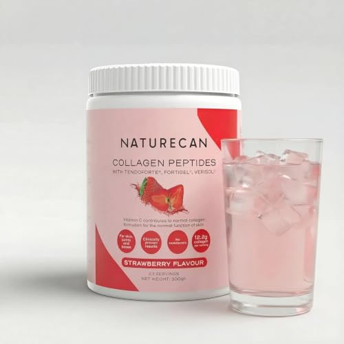 Naturecan Premium Kollagen Peptide Pulver, Für Haut und Gelenke, Erdbeere 900g