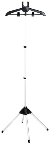 Generico Supporto Stiratura Verticale - Pieghevole Piastra A Vapore Telescopica per Indumenti - Portatile Indumento Steamer Rack con Rotazione A 360° per Ferro Vapore