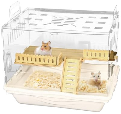 Klar hamster Cage Kit – transparent garvhus, husdjursbostad | observationstank Smalls djurhus kits, ventilerande tillbehör för gnagare för ett säkert ventilationssystem
