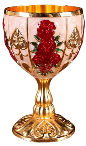 Minibägare bägare, mini bägarglas, elegant zinkkopp, 30 ml retro präglat