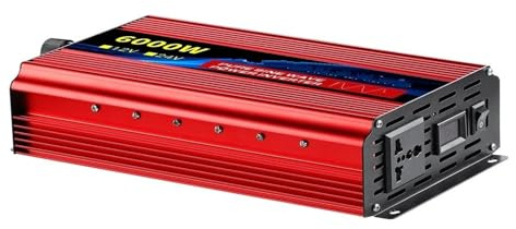 Transformateur Convertisseur Puissance À Onde Sinusoïdale 1600W/10000W 12V/24V CC vers 220V/110V CA Tension 50/60Hz Transformateur Solaire Voiture avec Écran LED(24V60HZ,6000W)