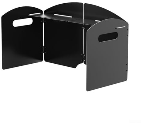 Pare-vent pliable pour réchaud de camping, 100 x 30 cm et 91 x 30 cm, pour cuisine en plein air, 200 % d'efficacité du feu, alliage de fer et de zinc haute résistance, pour randonnée et camping
