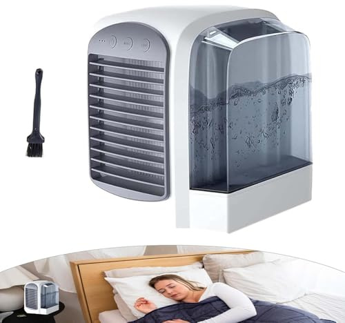 Enfriador de Aire Portátil - Enfriador Evaporativo Personal, 3 Velocidades, Operación Sin Ruido, Filtro de Purificación de Aire, Efecto de Enfriamiento Rápido