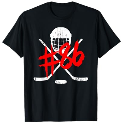 Vintage Hockey 86 Jersey Number T-Shirt