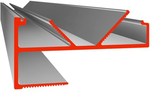 iluminize LED-Trockenbauprofil VTL Twin, silber eloxiert, 200cm lang