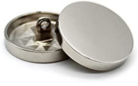 Seglory 10 Pack Ersetzen Metallknöpfe, Flacher Spiegel Knöpfe für Frauen Kleidung, Woolen Mantel, Mann Jacken, Hemd, Hose - Runder Geformter Nähender Knopf (Silber, 20mm)