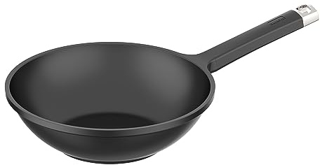 Berndes Wokpfanne 28 cm Aluminium – Antihaft Wok schwarz - geeignet für Herdarten - schnelle Hitzeverteilung - große Pfanne für asiatische Gerichte - Gemüse & Fleisch - Edition 100