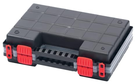 rg-vertrieb Sortimentskasten Werkzeugkiste Organizer Doppelte Sortierbox Duo Kleinteilemagazin Sortierkasten Werkzeugbox (DUO35-344 x 249 x 100 mm)