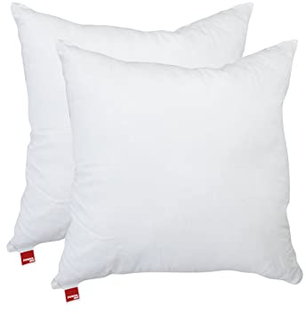 POWER INN – Innenkissen Baumwolle | 2er Set - 45 x 45 cm | Waschbares Kisseninlett als Dekokissen, Sofakissen und Kopfkissen | gefüllt mit Oeko Tex 100 Füllwatte (2, 45 x 45 cm)