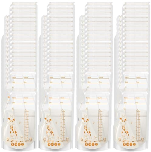 JCKD 40pcs sac de stockage du lait maternel, sac réfrigéré pour le lait maternel sac de congélation du lait 250ml sac de stockage frais étanche avec sac de lait maternel à double fermeture à glissière