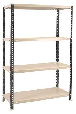 SimonRack Schwerlastregal, Lagerregal, 150x100x40 Metallregal, Kellerregal, Biegestelle 100 kg, 4 Fachböden, Anthrazit/Weiss - Comfort
