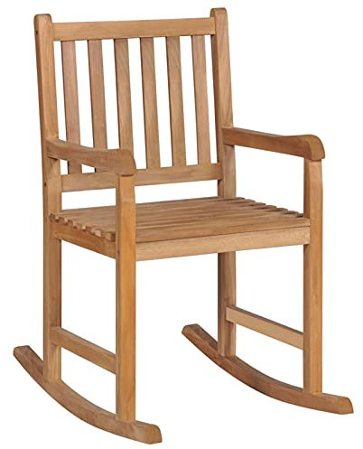 GuyAna Mecedora de Madera de Teca Maciza marrón Sillones Baratos Salon Sillon Balancin