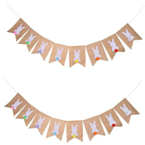 Cabilock Dekor 2St Osterdekorationen Wohnkultur Ornament Tischdeko zu Ostern Ostergirlande fröhliches osterbanner osterdeko ideen Ostertürdekorationen Haarball schmücken Requisiten
