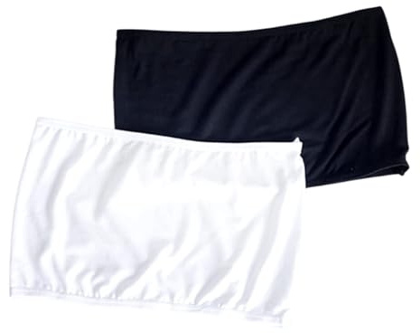 Worldly 2pcs Top Tube Femme Soutien-Gorge sans Bretelles Bandeau Top Bustier