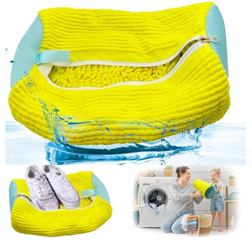 PICKONA Schuh Waschmaschine Tasche, Trainer Waschmaschine Tasche, 360° tiefe Reinigung Wäsche Schuh Tasche für Waschmaschine, Schuh Reinigung Tasche mit Reißverschluss für Leinwand, Sneak