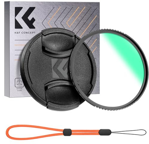 K&F CONCEPT 77mm Filtre UV Protection K Série et Bouchon d'objectif et Courroie pour Appareil Photo
