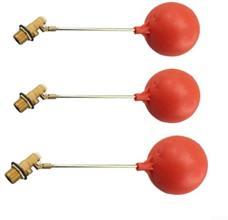 Eawfgtuw Ball Valve,Toilet Fill Valve,Water Tank Float Valve with Plastic Ball Switch Brass Float Valve for Water,Brass Float Valve, Ballcock for Water Tank, Floating Ball Valve(DN20)