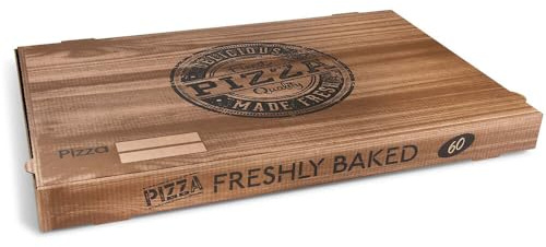 VEPATIM 50 Pizzakarton aus Mikrowellpappe mit neutralem Motiv 60 x 40 x 5 cm