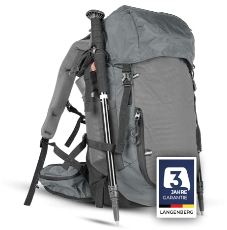 LANGENBERG Peak Wanderrucksack Herren und Damen - Tagesrucksack und Trekkingrucksack mit hohem Komfort und atmungsaktivem Mesh - 40L Premium Rucksack wandern - Outdoor Rucksack