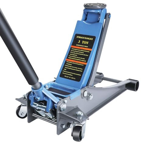 LARBANKE 3 Ton Car Floor Jack with Dual Pistons Quick Lift Pump,6600 LBS Low Profile Carbon Steel Floor Jack,Lifting Range 2.87-19.69,for Sport Utility Vehicle,Blue