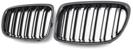 Kühlergrill für die Vordere Stoßstange des Autos, Kompatibel für BMW X1 E84 2011-2016, Kühlergrillabdeckung aus Netzgewebe für die Stoßstange,C-Carbon Fiber Look