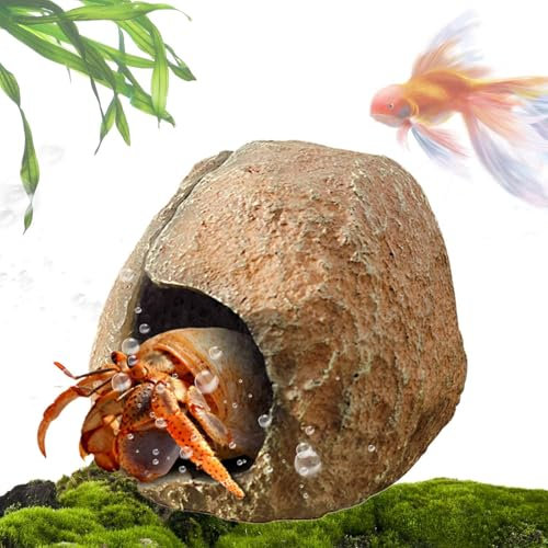 Kleine Reptilienhaut - Magnetische Reptilienhöhle, Naturlebensraum Shelter | Felshöhle für Eidechsen, Geckos, Spinnen, Amphibien, sichere Versteck für Fischtanks, Terrarien, realistisches Design für N