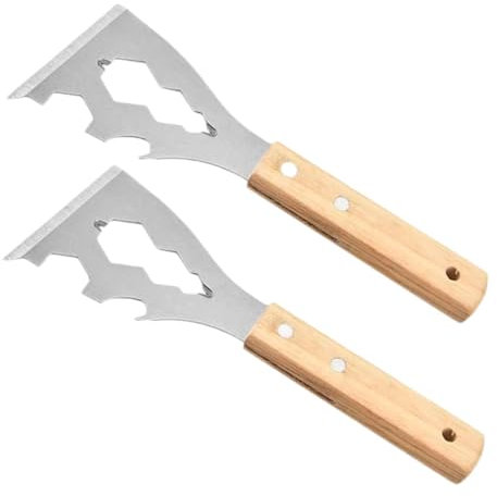 Fenteer Herramienta de limpieza de cuchillos de metal Herramienta manual de cuchillos para para aplicar la extracción de papel tapiz, 2pcss