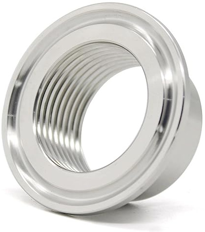 CHAOUYYZ Bspt Internal Thread Three Clamp Sanitary Pipe Short Joint Stainless Steel for Diary Production Pipe Clamp Stainless Tool/Ss304/1/4