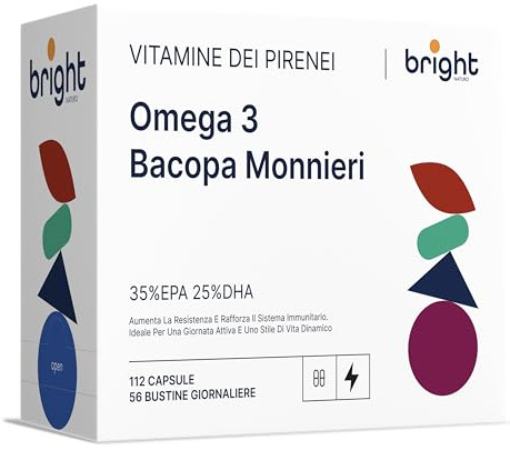 Omega 3 TG, Bacopa Monnieri, L-Tyrosine, Cafeína - SmartAbsorb™ | para la función cerebral, la memoria y la energía | 56 sobres diarios
