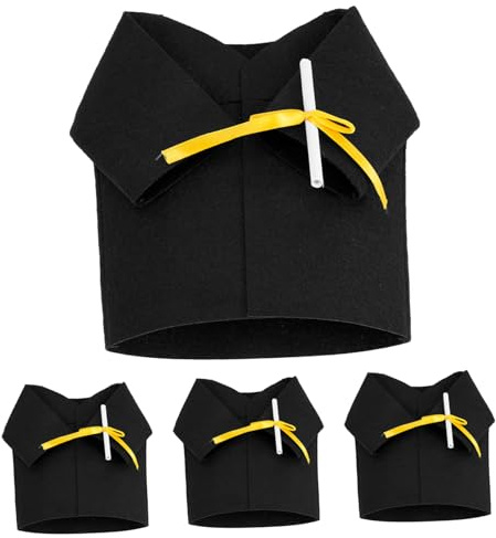HOMOBABE 4pezzi Mini Teli Di Laurea Per Bottiglie Di Vino Decorazione Divertente Per Feste Di Laurea e Celebrazioni Elegante Abbigliamento Per Bottiglie Con Design Unico e Materiale