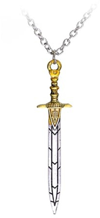 GAUEIOUR Collana con ciondolo a forma di spada di Percy Jackson, Poseidone Olimpico, Riptide, collana in lega, gioielli alla moda per cosplay dei fan, regali per uomini e donne