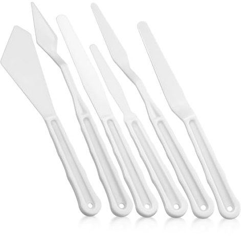 TEHAUX Paint Mixing Scrapers Precision Artist Spatulas for Oil Painting Supplies Palette Cleaning