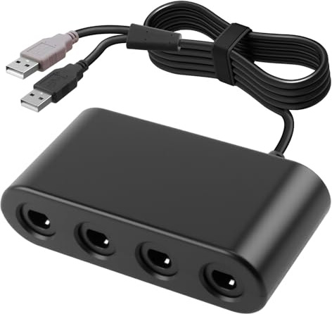 Jesiah 4 Port Controller Adapter for GameCube Switch Wii U PC | Game Controller Converter