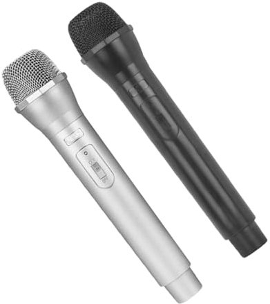 Hohopeti 2 pièces Microphone Accessoire de Simulation pour Garçon Fille Microphone de Fête Réaliste pour Activités de Karaoké et Scéniques